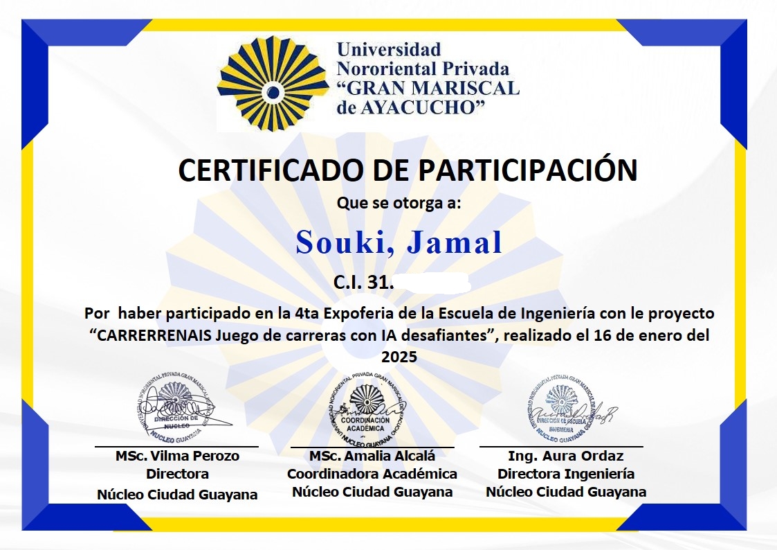 Certificado Expoferia 1
